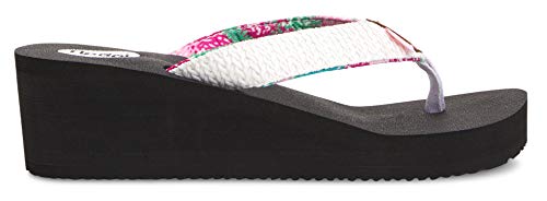 Image of Floopi High Heel Wedge Sandals for Women-Comfort Yoga Mat Footbed for Support, Flip Flop Thong Platforms for Summer