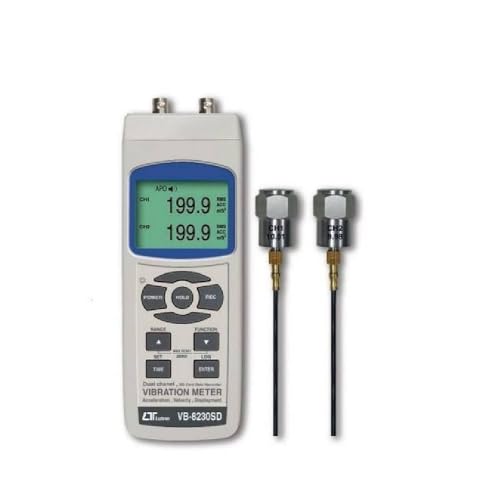VB-8230SD Vibrometer/Vibration Analysis Meter/Industrial Vibration Tester (Range: 0.5 to 199.9 mm/s) with Data Logging Function for Automotive, Aerospace, Structural Analysis