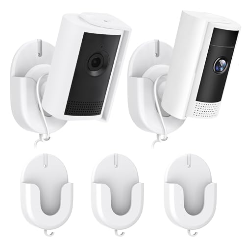 No Drill Ring Indoor Camera Mount for Ring Indoor Cam Plus/Indoor Cam(2nd Gen)/Stick Up Cam Strong Adhesive and No Screws Camera Mount Stand 3Pack