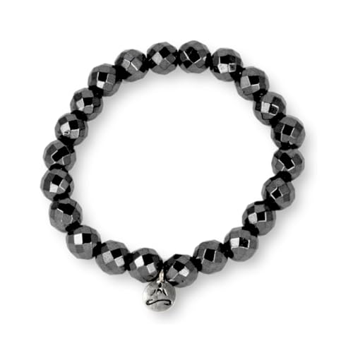 AIMANTIX - Bracelet Hématite Magnétique Homme et Femme Grosses Billes - Bracelet Aimant à Facettes - Allie Les vertus des Minéraux et des Aimants - Taille unique