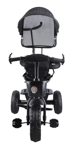 Image of JoyRide Stroller Tricycle| Baby Trike|Tricycle with Canopy and Parental Adjust Push Handle for Kids|Boys|Girls Age Group 1.5 to 5 Years (Black)