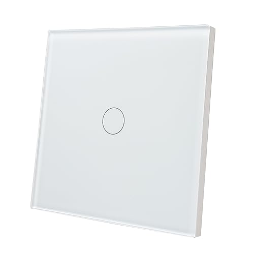 LED ATOMANT Interruptor de Cristal Inteligente ZigBee 3.0, 1 Via (1 Gang), Requiere HUB ZigBee, App Smart Life o Tuya, Compatible Alexa y Google Assistant, Pulsador Tactil para iluminacion