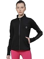 CHKOKKO Women Sports Zipper Stylish Jacket BlackOlive Size 5XL