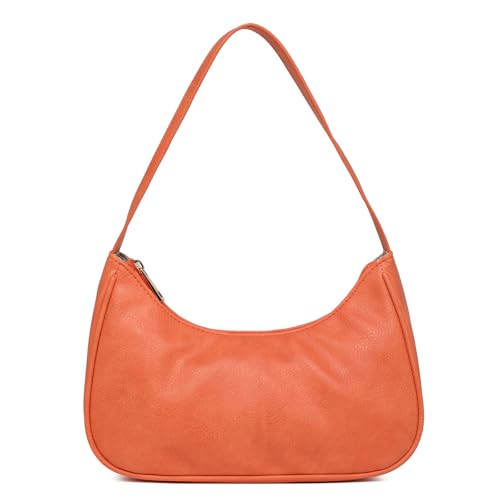 Image of Afashor Shoulder Bags for Women Vegan Leather Hobo Sling Tote Handbag Retro Clutch Purse with Zipper Closure