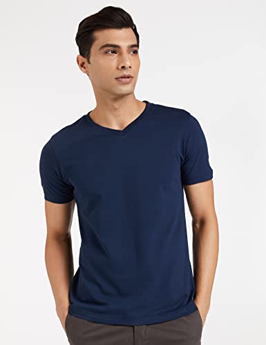 Image of Amazon Brand - Symbol Men's Solid Cotton T Shirt | Plain | V Neck | Half Sleeve-Regular Fit | Combo Pack of 3 (Available in Plus Sizes)