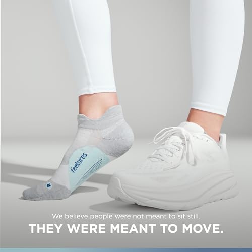 Image of Feetures Elite Light Cushion No Show Tab Sock Wave
