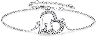 praymos 925 Sterling Silver Giraffe Necklace Giraffe Earrings Bracelet Cute Animal Pendant Jewellery for Women Girls