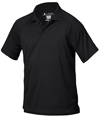 LAPG Men's Operator Tactical Performance Polo Shirt, Short Sleeve Anti-Wrinkle Lightweight Uniform Polo Shirt for Men