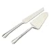 Jiallo Hammered Modern Stainless Steel Cake Server Set in Silver
