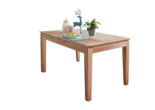 Woodroom Esstisch Paarl 160x90 cm ausziehbar auf 220 cm Massivholz Kernbuche geölt Ausziehtisch mit Butterfly-Auszug Esszimmertisch für 6–8 Personen Stabil und zeitlos