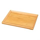 Bandeja de madera de estilo rústico para servir café por la mañana, té de la tarde o postres de noche con elegante atractivo de madera natural (grande)