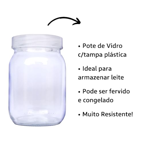 Kit Coletor Leite Materno Silicone e Pote Armazenar Leite