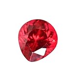 Gemsgrowth Rubí rojo natural de 12 x 11 pulgadas, piedra preciosa suelta certificada en forma de pera para hacer joyas