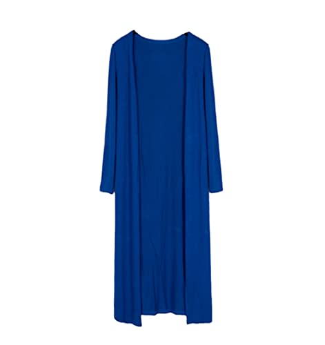 Haitpant Estate Autunno Donne Modale Lungo Cardigan Cotone Maglione Manica Lunga Cappotto Casual Capispalla, Blu pietra., Taglia unica