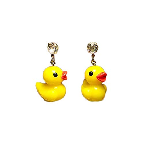 Amazon | 両耳用 ヒヨコ 可愛い ピアス アヒル キュート ユニーク 
