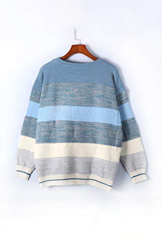 Image of ANCAPELION Women's Casual Sweater Pullover Winter Basic Sweatshirt Long Sleeve Cozy Knitted Jumper Tops Loose Fit