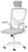 Produktbild Oyajia Bürostuhl Ergonomisch, Schreibtischstuhl mit Lendenwirbelstütze, Verstellbarer Kopfstütze und Armlehnen, Drehstuhl Wippfunktion, Chefsessel aus Mesh,Rückenschonend, Bürostuhl 150kg