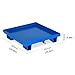 1pc Industrial Modular Spill Containment Platform with Wheels - Anti-Slip Oil Drum Pallet for Warehouse,Garage Use(Blue-a,25.6x25.6x5.9in)