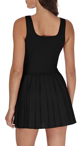 Image of NIASHOT Athletic Dress for Women with Shorts Sleeveless Womens Golf Dress