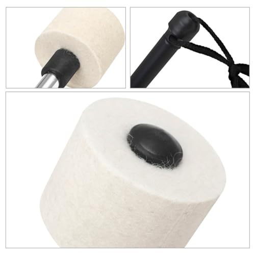 Baqueta de tambor con cabeza de fieltro y cuerpo de acero miniatura 4