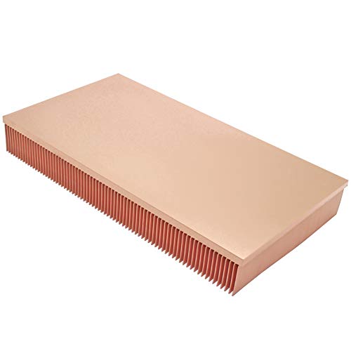 Diy Pure Copper Skiving Fin Heatsink 150X80X20Mm / 5.91X3.15X0.79 Inches For Electronic Chip Led Cooling #TOP3