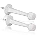 KOVOSCH Solid Rigid Door Stops with Soft Rubber Tips - Heavy Duty Durable Door Stoppers Wall Protectorï¼ˆWhite,2 Packï¼‰