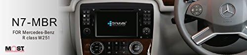 Dynavin N7-MBR installed in a Mercedes R Class dashboard