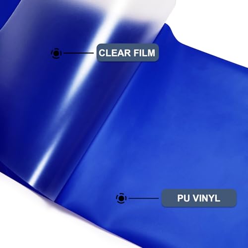 Image of Navy Blue Heat Transfer Vinyl HTV Roll Matte PU 12 inch x 15 ft. | Easy to Cut, Weed & Transfer, Navy Blue Iron On Vinyl for Cricut, Silhouette Cameo & Other Craft Cutter Cutting Machine
