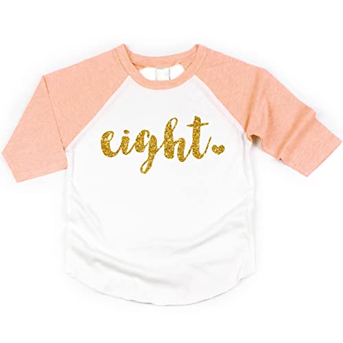 Bump and Beyond Designs Girl Eighth Birthday Shirt, Eight Year Old Outfit