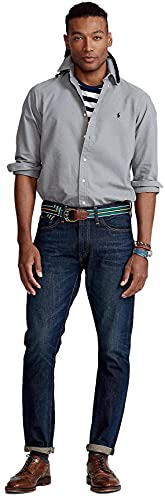 Polo Ralph Lauren Men's Long Sleeve Oxford Button Down Shirt (L, Perfectgrey) #TOP2