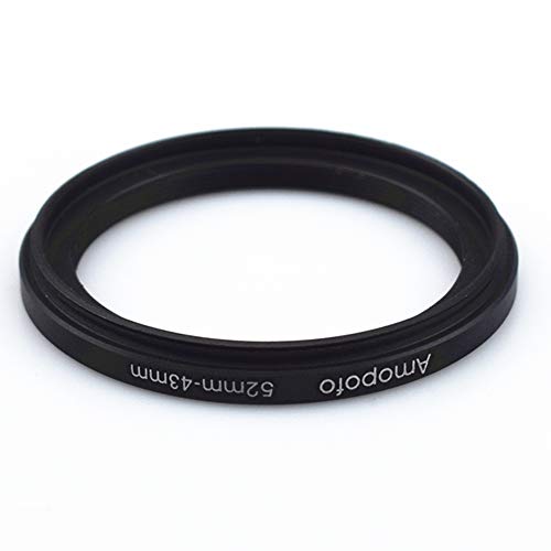Image of 52mm to 43mm /52mm-43mm Step-Down Ring Filter Adapter for All Brands UV,ND,CPL,Metal Step-Down Ring Adapter