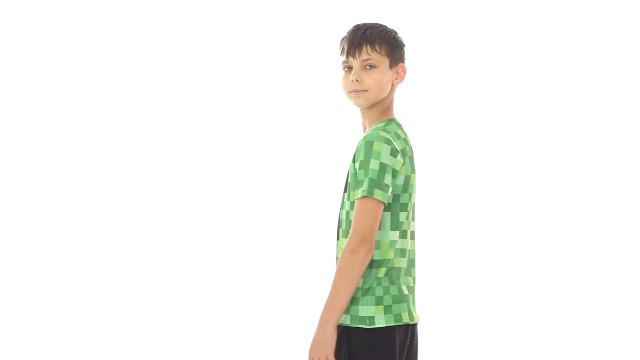 Disfraz Pixel Green Face para Niños y Niñas miniatura 5