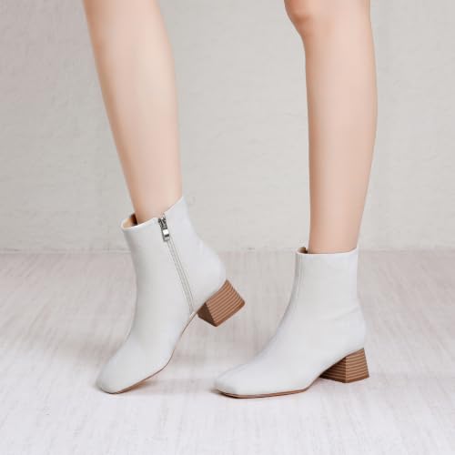 Image of Susanny High Heel Boots for Women,Womens Platform Boot Heels Sexy Round Toe Lace UP High Heels Mid Calf Boots