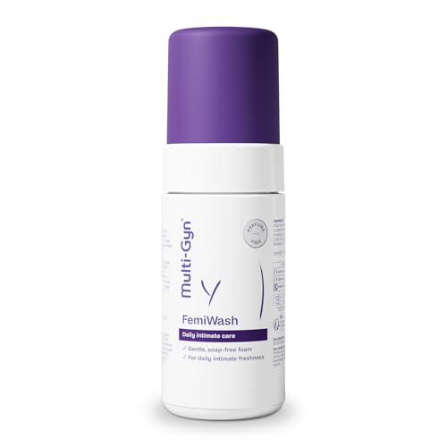 Multi-Gyn FemiWash Igiene intima quotidiana con aloe e acido lattico - Senza sapone e profumo - Per circa 120 applicazioni - 100 ml