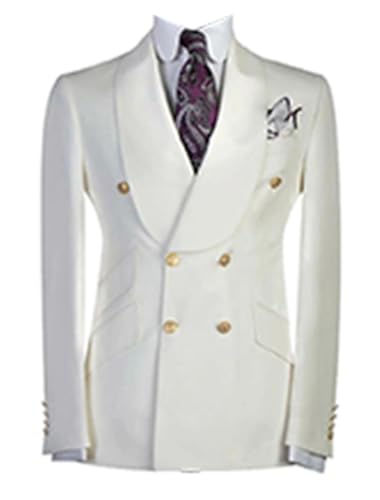 Costume de mariage pour homme veste croisée col châle blazer habillé Kromoc