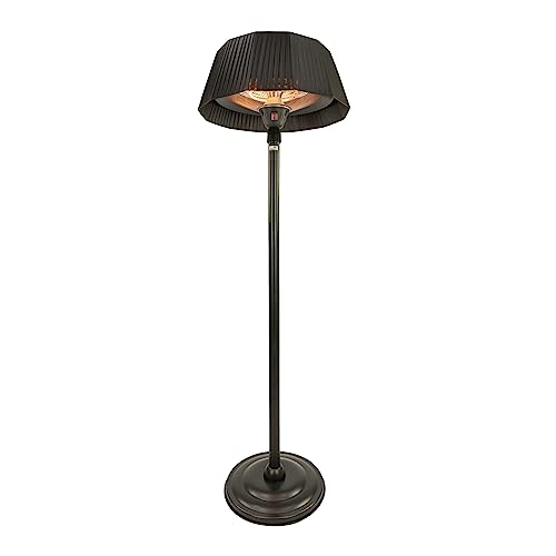 Preisvergleich Produktbild MaxxGarden Heizpilz - Elektrische Halogenheizung - Terrassenheizer - Infrarotstrahler - Quarzstrahler - Terrassenstrahler - 2000 Watt - 220 cm - Rot