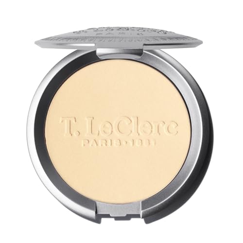 T. Leclerc Compact Pressed Powder - Super-Blendable Face Makeup Longwear Portable Matte Finish for Radiant Natural Medium to Full Coverage Airbrushing Mineral Based For Pores & Imperfections (Banane)