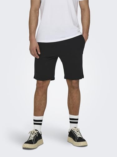 ONLY & SONS Herren Onsneil Sweat Noos Shorts, Schwarz, XS EU – Ansicht 2