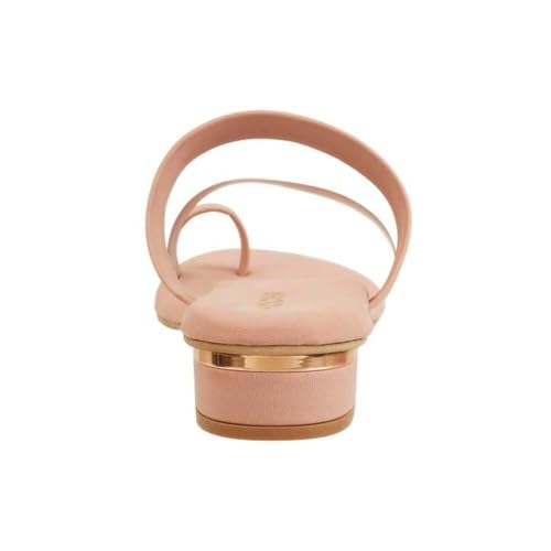 Image of Mochi Womens Solid One Toe Casual Flat Sandals Slide