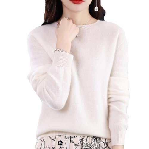 Cashmere Sweaters for Women, 100% Cashmere Crew Neck Long Sleeve