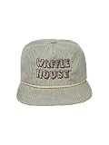Waffle House Corduroy Rope Hat – Retro 5-Panel Unstructured Cap with Flat Brim, Adjustable Snapback, Vintage Diner Hat Vanilla