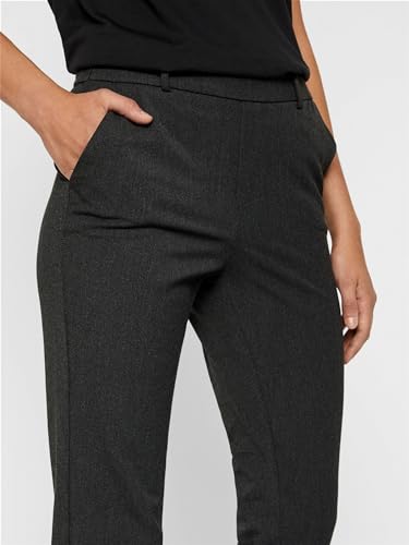 VERO MODA Damen Hose 10225280 Dark Grey Melange Xl-30