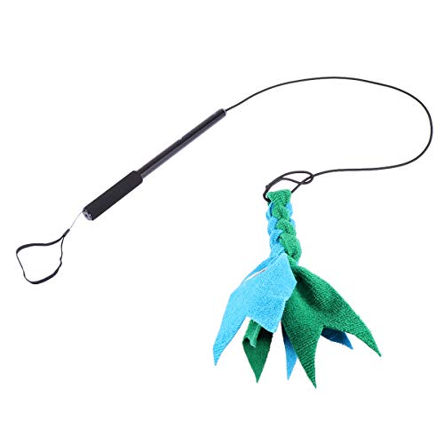 Creatief Bijtspeeltje Interactief Speelgoed Uitschuifbare Flirt Paal Grappige Chasing Teaser Sporter voor Huisdieren Honden Katten (Zwart Met Papieren en 2 stks Doek Toy Head) Grappig speelgoed - Image 7