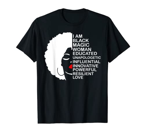 Black History Month Educated Motivated Melanated Black Woman Maglietta