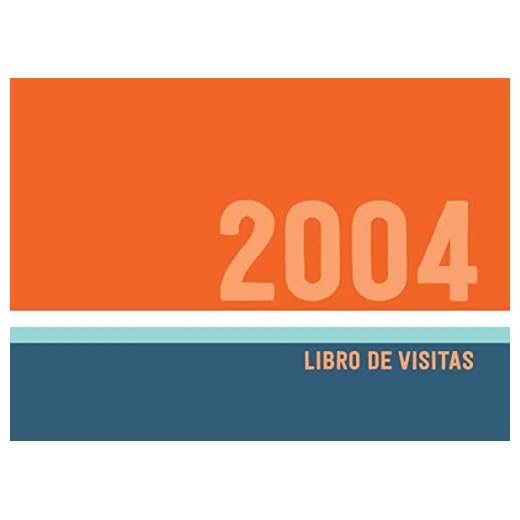 2004 Libros de Visitas: Libro de visitas para fiestas de cumpleaños de estilo retro para que la familia y los amigos inserten saludos y mensajes | 100 páginas