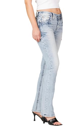 Miss Me Women's Fleur De Lis Americana Bootcut Jeans3