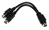 Cables4PC Dual Laptop PS2 PS/2 Mouse/Keyboard Y Splitter Cable