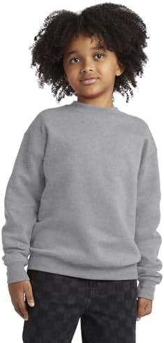 Hanes Boys' EcoSmart Sweatshirt, Cotton Crewneck Pullover, Kids' Fleece Sweatshirt
