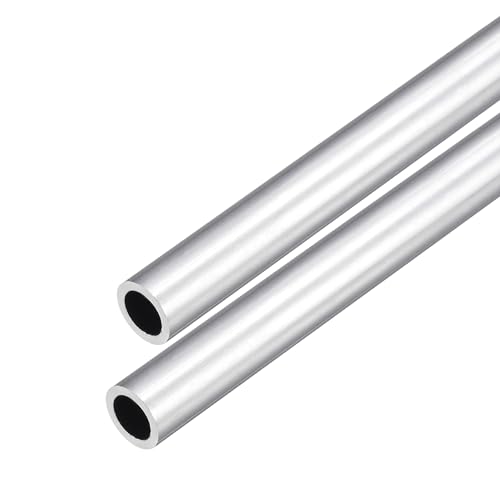 DMiotech 2-pak (10 mm śr. x 7 mm ID) 6063 aluminiowa okrągła rura o długości 300 mm przemysłowe metalowe rury do maszyn rama budowa projektów DIY