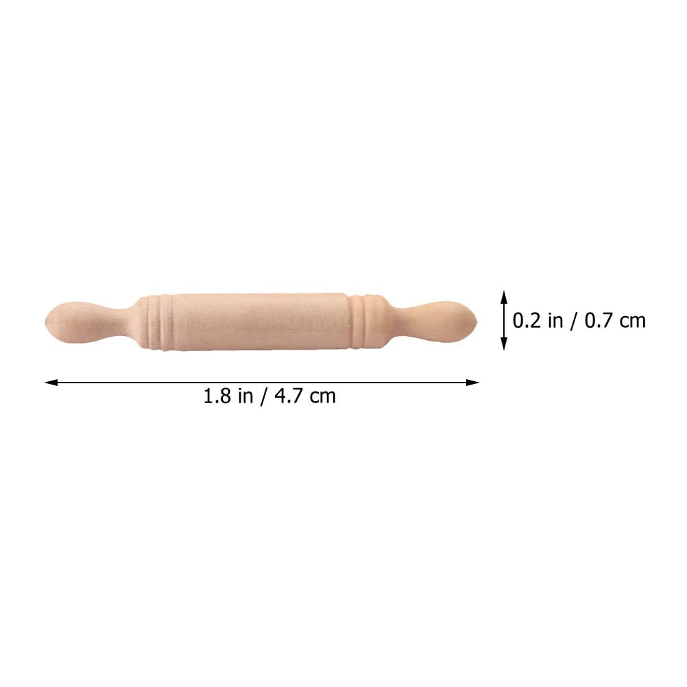ibasenice 6pcs Shiwan Rolling Stick Tuff Tray Accessories Loose Parts for Early Years Tray Mini Basketball Hoop Mini Pool Tools for Miniatures Wooden Rolling Sticks - Image 3